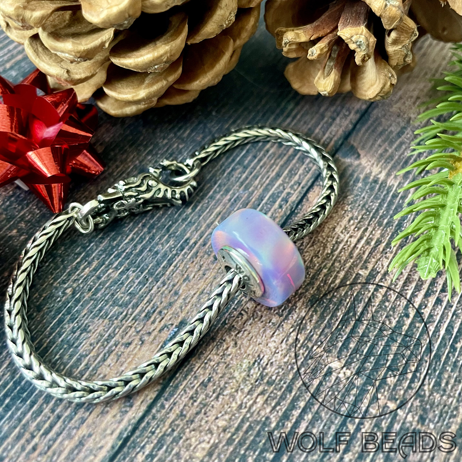 Handmade opal charm beads